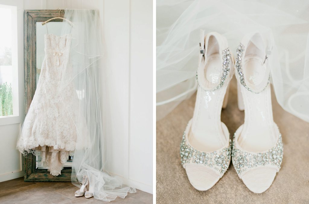 Brides shoes at Biddle Ranch Wedding by Sandcastle Celebrations Wedding Planner