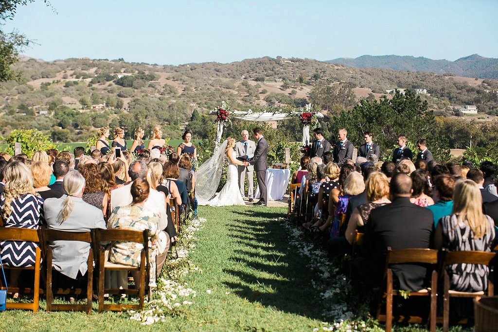 ceremony at Casitas Estate Wedding by Sandcastle Celebrations Wedding Planning 
