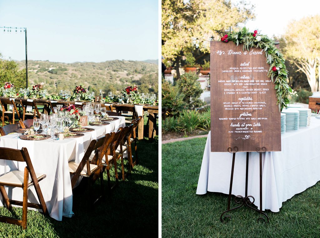 Welcome at Casitas Estate Wedding by Sandcastle Celebrations Wedding Planning