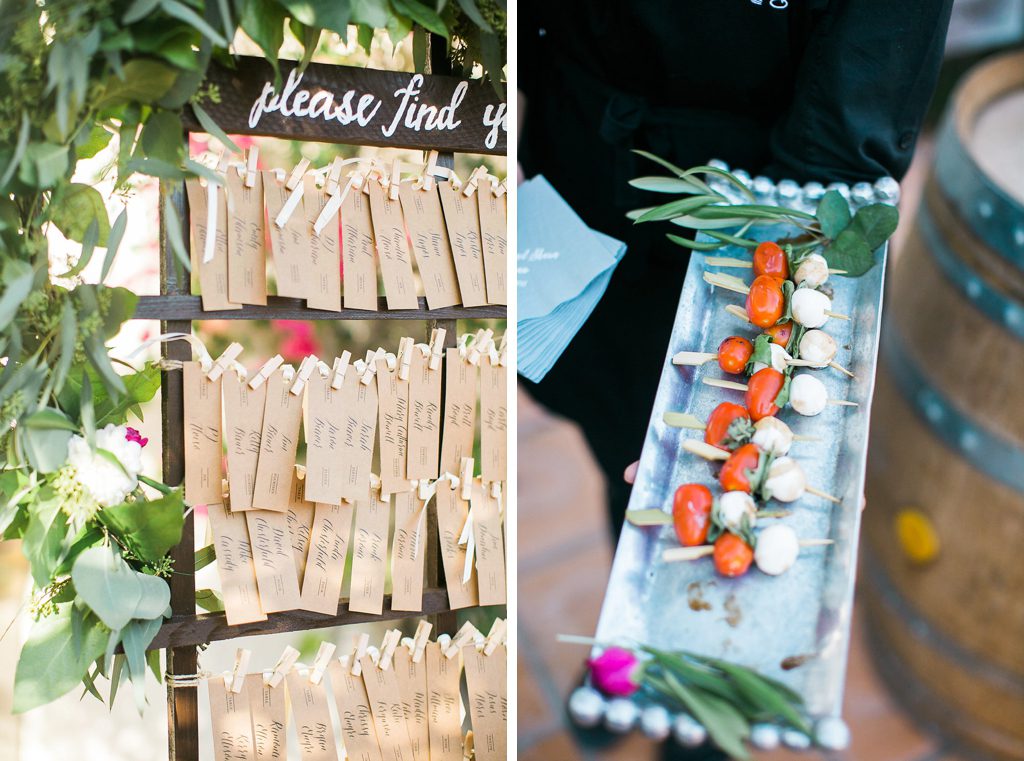 food tray at Casitas Estate Wedding by Sandcastle Celebrations Wedding Planning