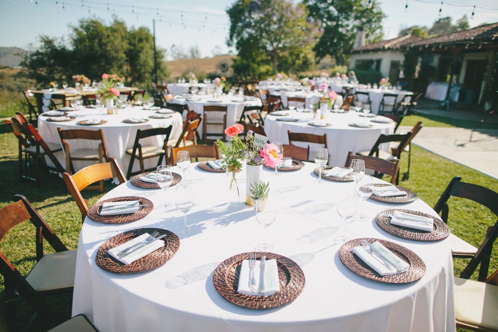 tables at Casitas Estate Wedding by Sandcastle Celebrations Wedding Planning
