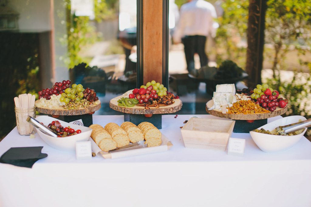 appetizers at Casitas Estate Wedding by Sandcastle Celebrations Wedding Planning