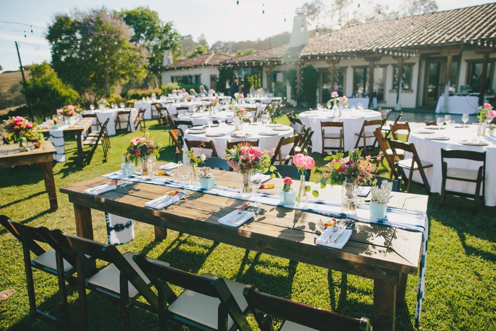 Tables at Casitas Estate Wedding by Sandcastle Celebrations Wedding Planning