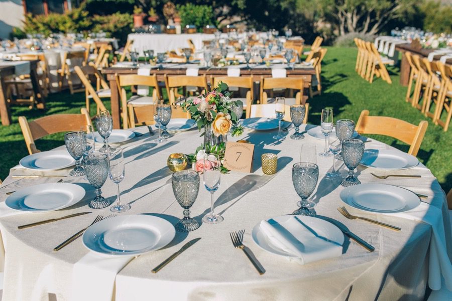 table design at Casitas Estate Wedding by San Luis Obispo Wedding Planners Sandcastle Celebrations