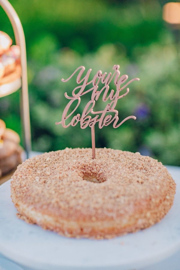 donut cake at Casitas Estate Wedding by Paso Robles Wedding Planners Sandcastle Celebrations