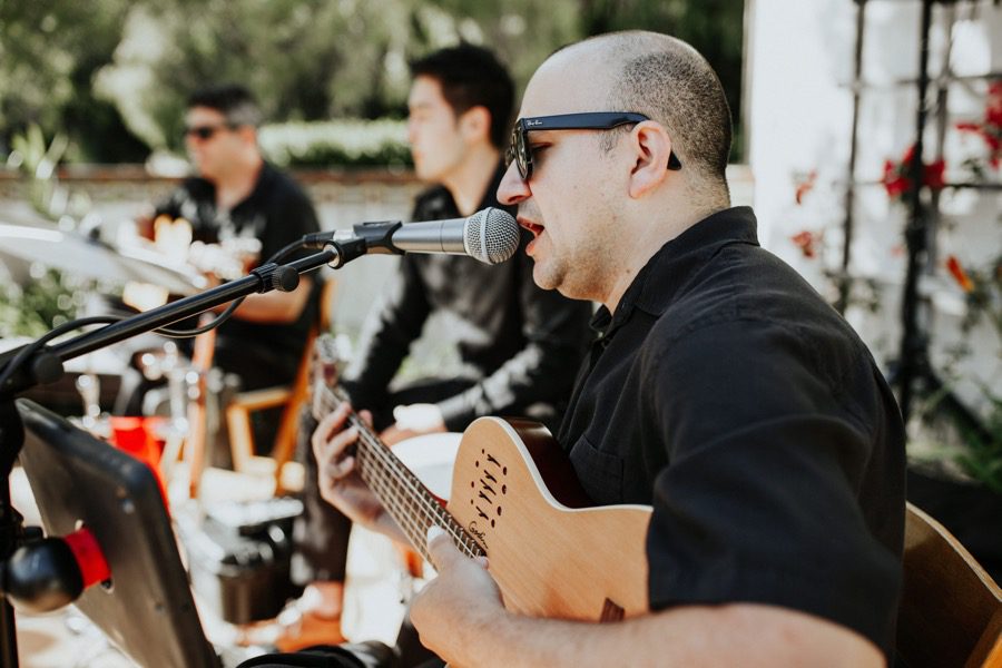 live music At Casitas Estate Reception orchestrated by Edna Valley Wedding planners Sandcastle Celebrations
