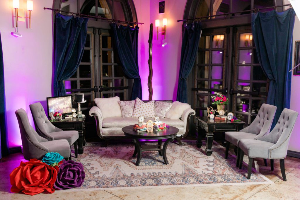 Styled lounge by SLO wedding planner Sandcastle Celebrations