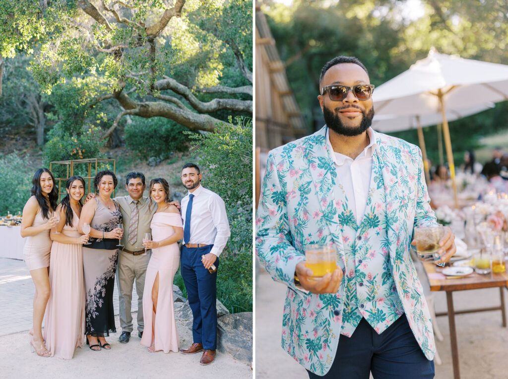 Guests at blush wedding at La Cuesta Ranch Wedding Designed by Janet Tacy of San Luis Obispo Wedding Planner Sandcastle Celebrations captured by Jen Rodriguez Photography