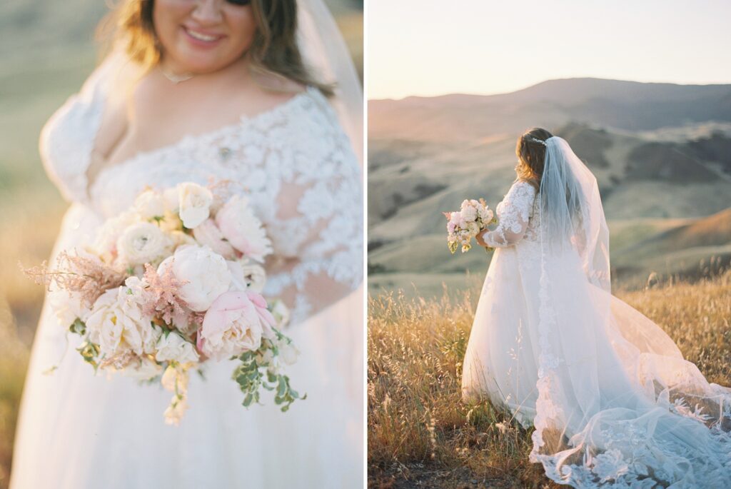 Timeless and romantic bride at La Cuesta Ranch Wedding Designed by Janet Tacy of San Luis Obispo Wedding Planner Sandcastle Celebrations captured by Jen Rodriguez Photography