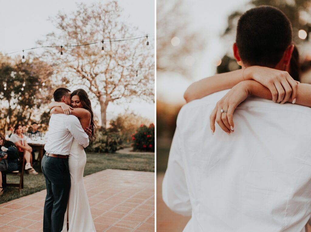 First dance at Japanese infused wedding at the Arroyo Grande Casitas Estate Wedding by SLO Wedding Planner Sandcastle Celebrations