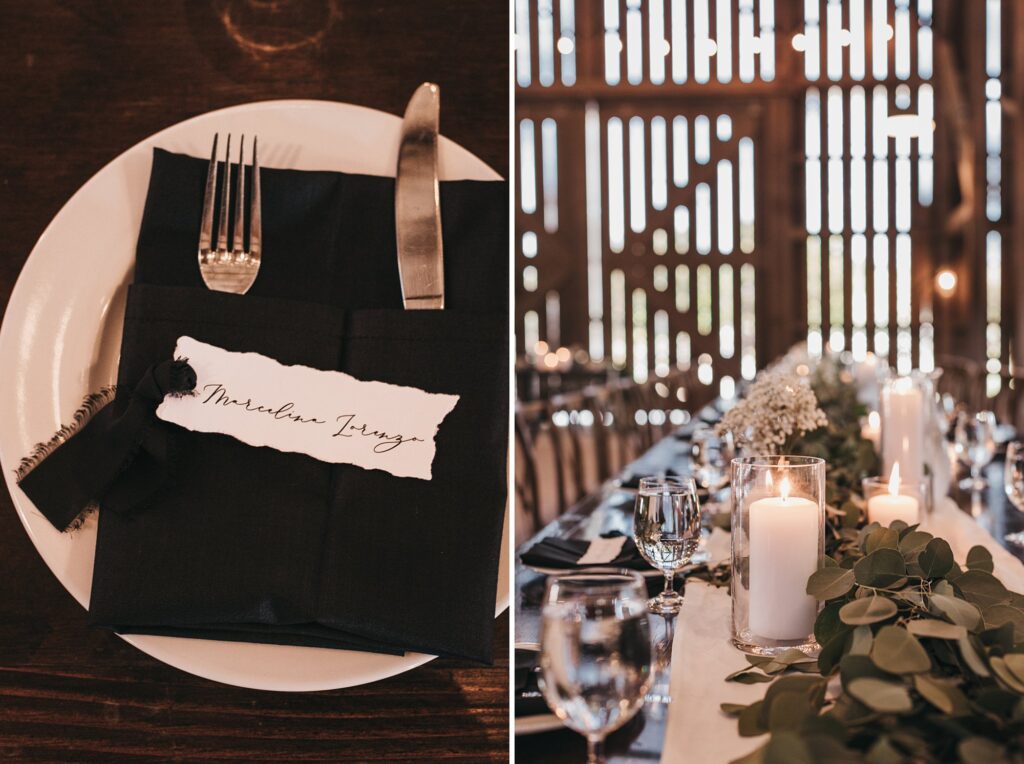 Black and white romantic barn wedding at White Barn Wedding coordinated by Janet Tacy of Edna Valley Wedding Planner Sandcastle Celebrations